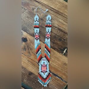 Native American Seed Beaded Desert Tortoise Necklace